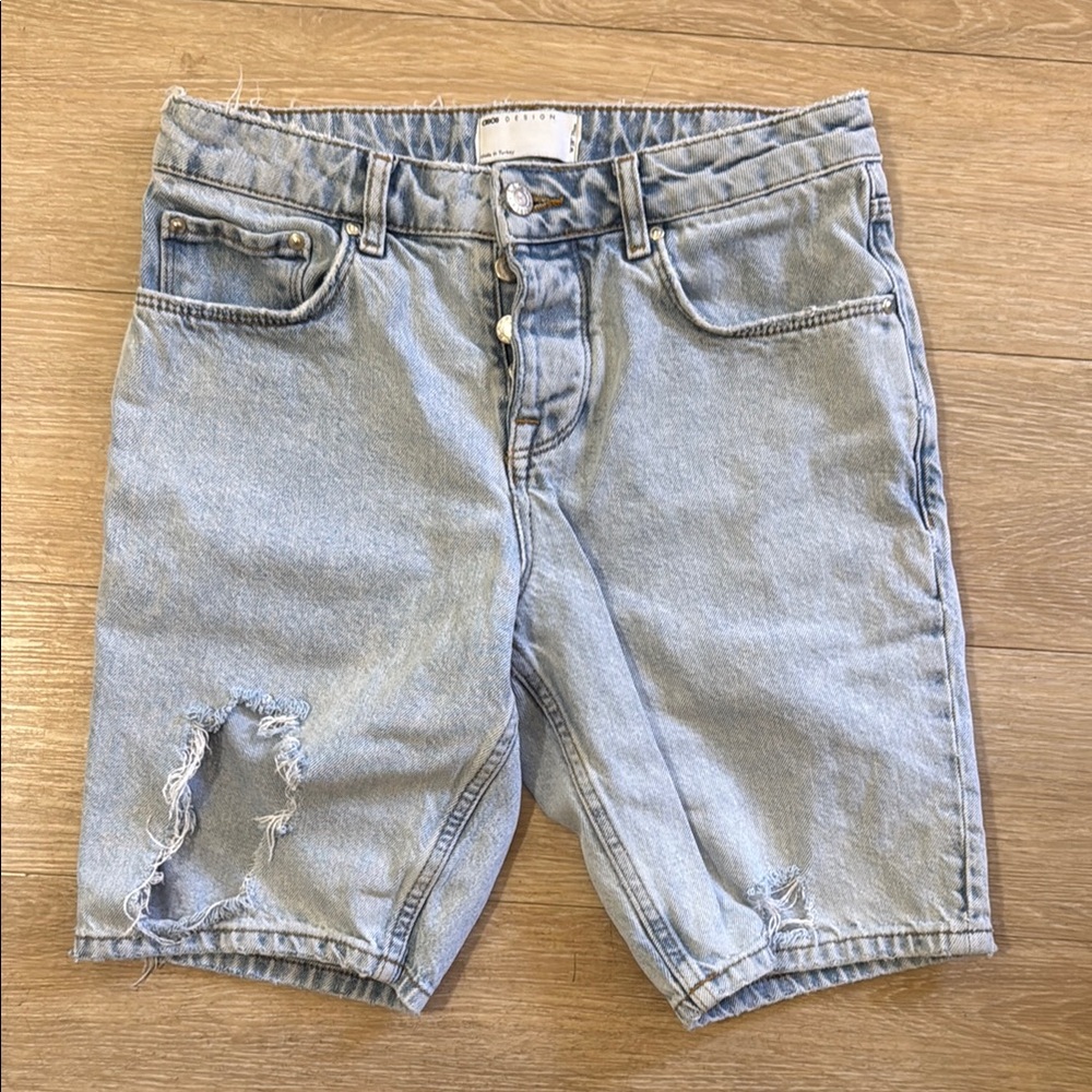 ASOS Men's Light Blue Denim Shorts